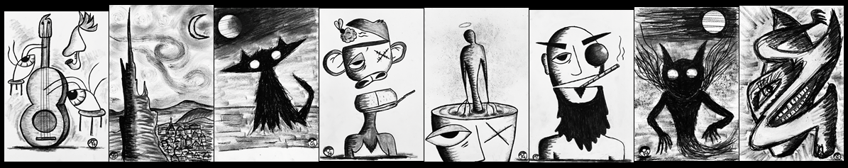 Abstract Charcoal banner